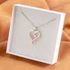 Elegant Heart Shape Stainless Steel Plating Inlay Rhinestones Zircon Platinum Plated Pendant Necklace