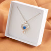 Elegant Heart Shape Stainless Steel Plating Inlay Rhinestones Zircon Platinum Plated Pendant Necklace