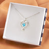 Elegant Heart Shape Stainless Steel Plating Inlay Rhinestones Zircon Platinum Plated Pendant Necklace