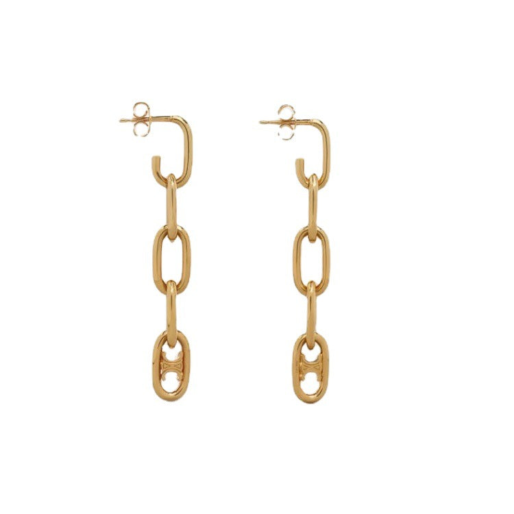 1 Pair Simple Style Geometric Polishing Plating Brass Gold Plated Drop Earrings