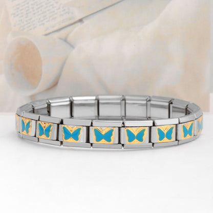 Simple Style Butterfly Stainless Steel Printing Unisex Bracelet Accessories