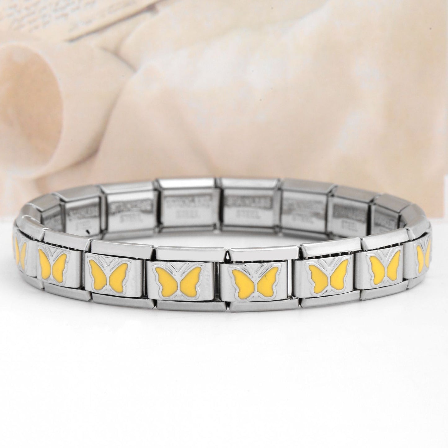 Simple Style Butterfly Stainless Steel Printing Unisex Bracelet Accessories