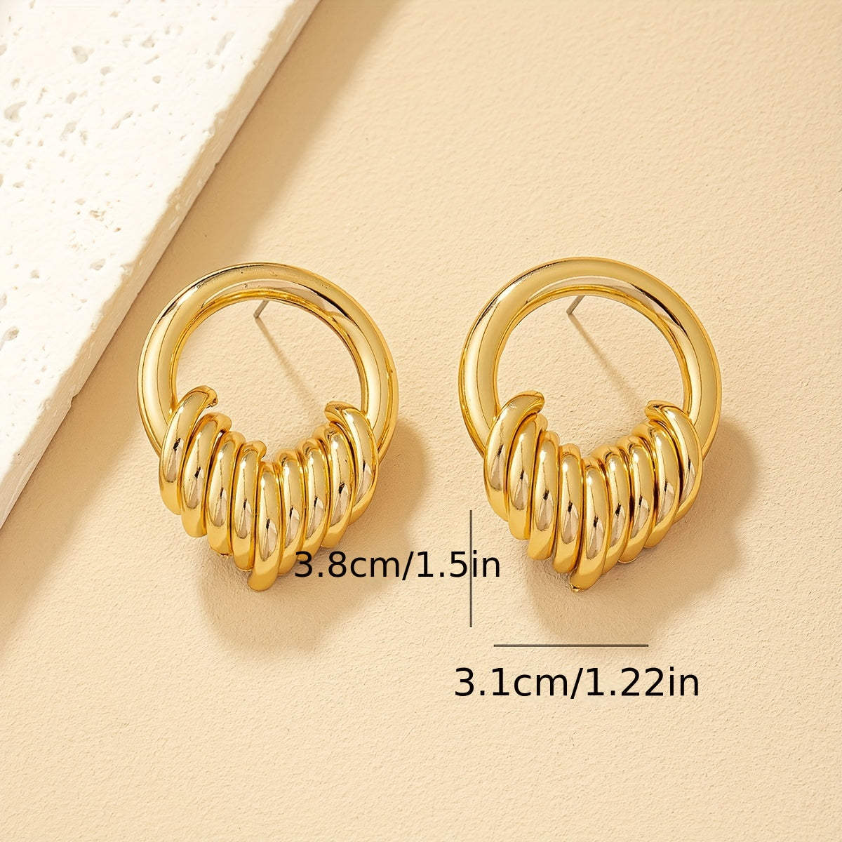 1 Pair Elegant Geometric Plating Alloy Earrings