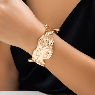 Simple Style Solid Color Solid Color Alloy Wholesale Bangle