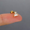 1 Piece 1 Pair Elegant Streetwear Geometric Inlay Copper Zircon Ear Studs