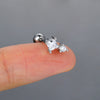 1 Piece 1 Pair Elegant Streetwear Geometric Inlay Copper Zircon Ear Studs