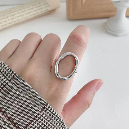 Simple Style Commute Solid Color Stainless Steel Rings