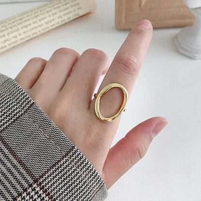 Simple Style Commute Solid Color Stainless Steel Rings