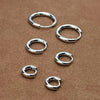 3 Pairs Simple Style Streetwear Solid Color Stainless Steel Hoop Earrings