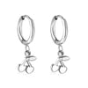 1 Pair Simple Style Cherry Plating Stainless Steel Drop Earrings