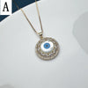 Casual Streetwear Devil's Eye Heart Shape Copper Zircon Pendant Necklace In Bulk