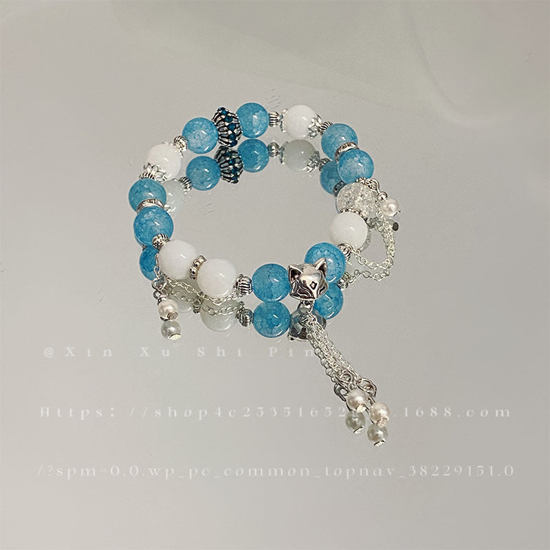 Sweet Color Block Water Droplets Alloy Wholesale Bracelets