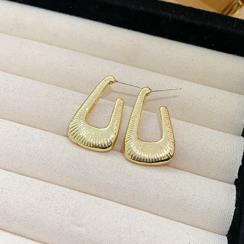 1 Pair Simple Style Commute Water Droplets Plating Alloy Gold Plated Ear Studs