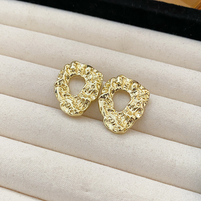 1 Pair Simple Style Commute Water Droplets Plating Alloy Gold Plated Ear Studs
