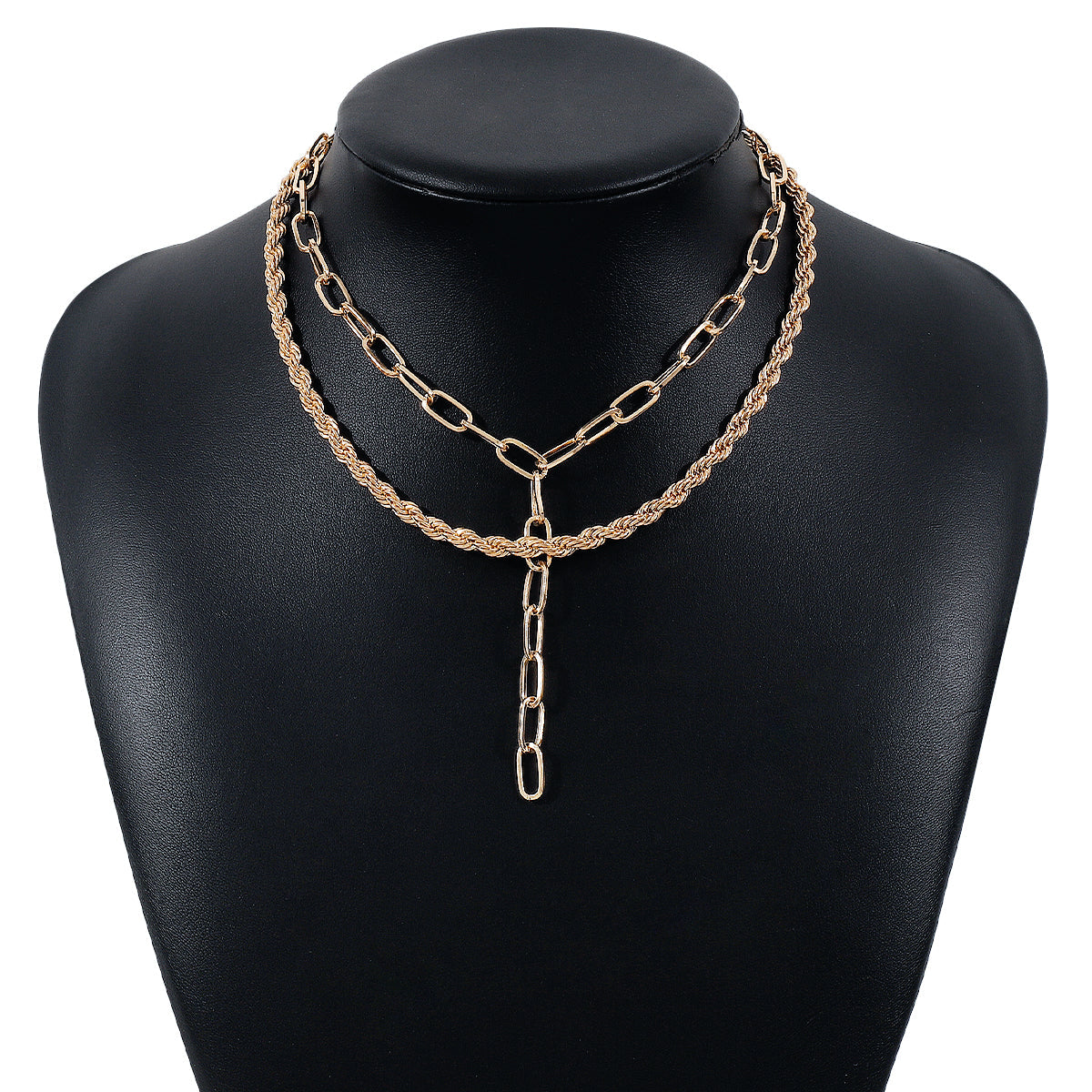 Simple Style Solid Color Alloy Women's Layered Necklaces