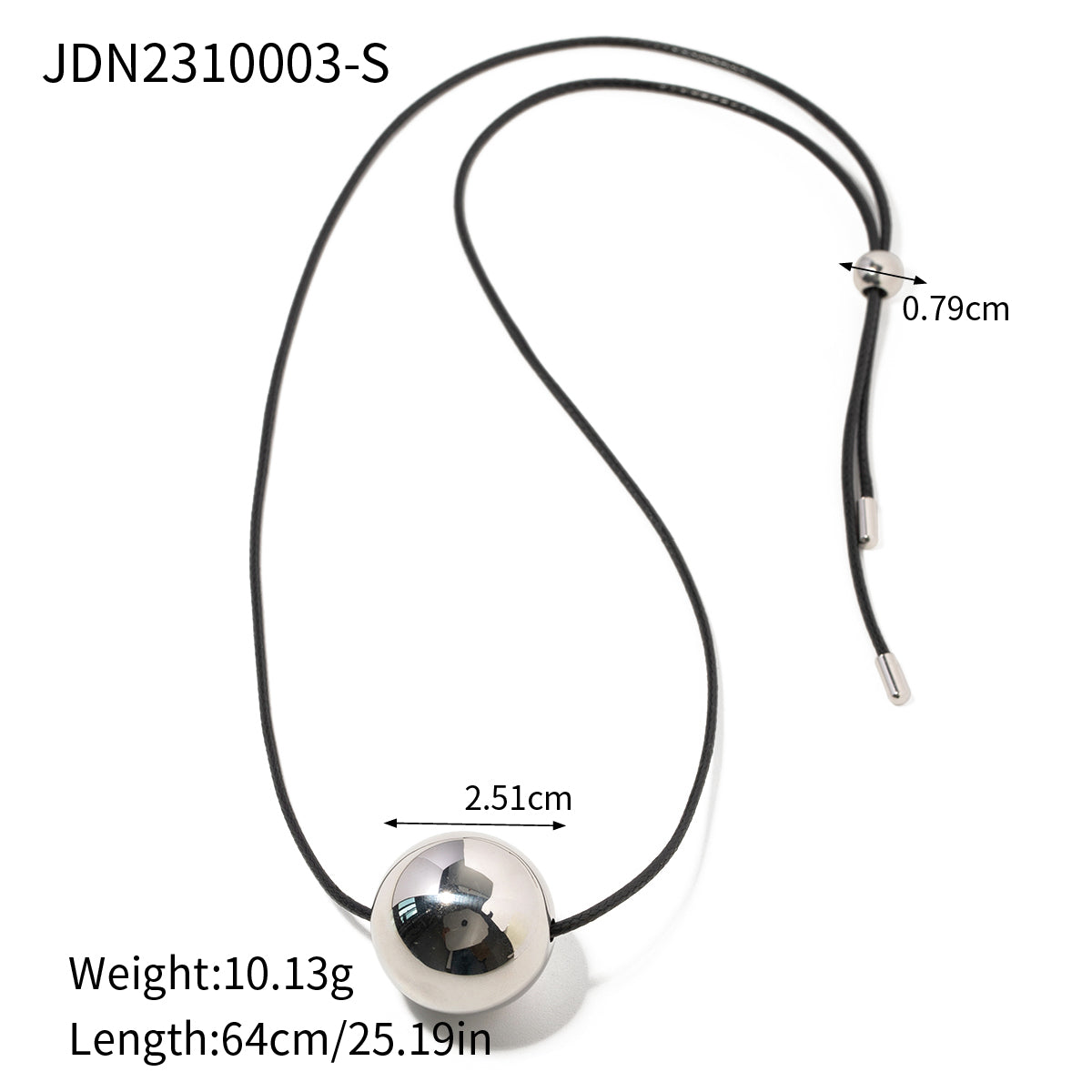 304 Stainless Steel IG Style Simple Style Plating Round Necklace