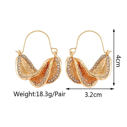 1 Pair Elegant Luxurious Solid Color Inlay Zinc Alloy Rhinestones Dangling Earrings