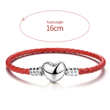 Elegant Lady Heart Shape Sterling Silver Plating Silver Plated Bangle
