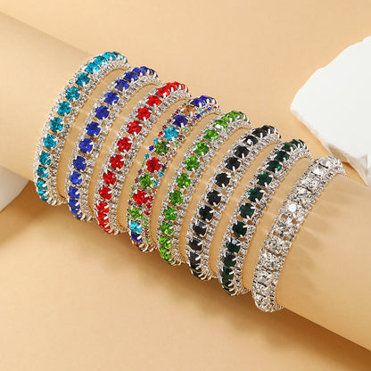 Glam Luxurious Geometric Alloy Inlay Rhinestones Gold Plated Women's Bracelets