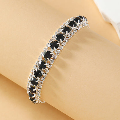 Glam Luxurious Geometric Alloy Inlay Rhinestones Gold Plated Women's Bracelets