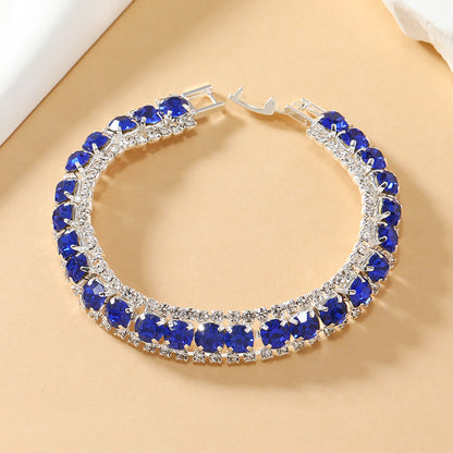 Glam Luxurious Geometric Alloy Inlay Rhinestones Gold Plated Women's Bracelets