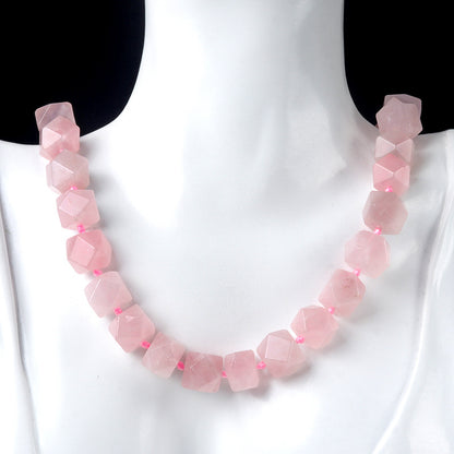 Fashion Geometric Crystal Agate Beaded Necklace