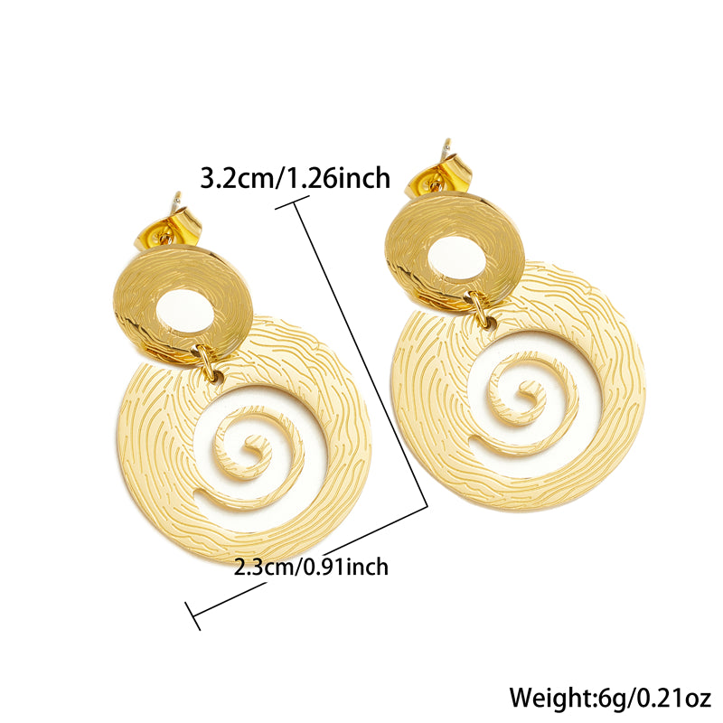 1 Pair Simple Style Classic Style Heart Shape Bee Plating Stainless Steel 18k Gold Plated Earrings