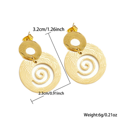 1 Pair Simple Style Classic Style Heart Shape Bee Plating Stainless Steel 18k Gold Plated Earrings