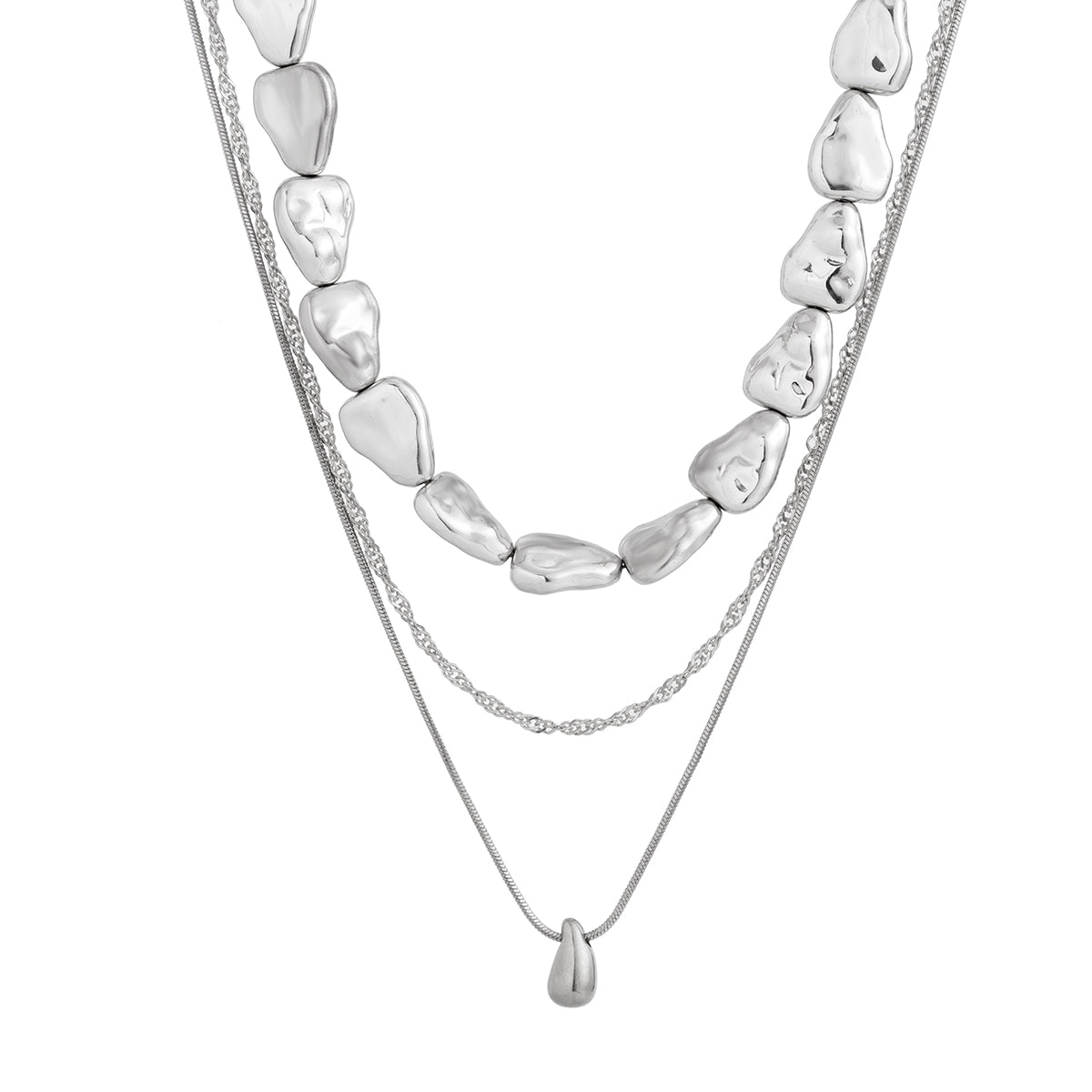 Punk Simple Style Geometric Water Droplets Alloy Copper Wholesale Pendant Necklace Choker