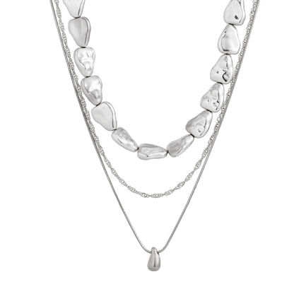 Punk Simple Style Geometric Water Droplets Alloy Copper Wholesale Pendant Necklace Choker