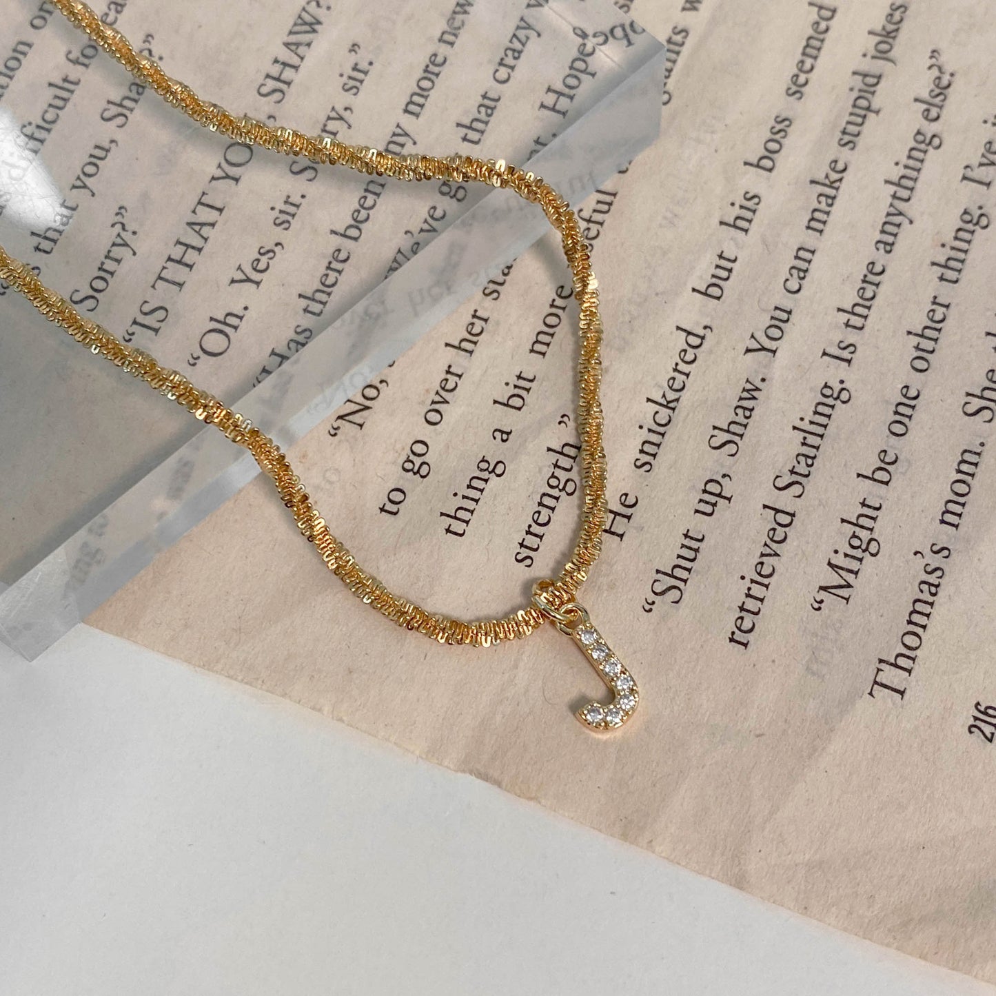 Simple Style Letter Titanium Steel Inlay Zircon Pendant Necklace
