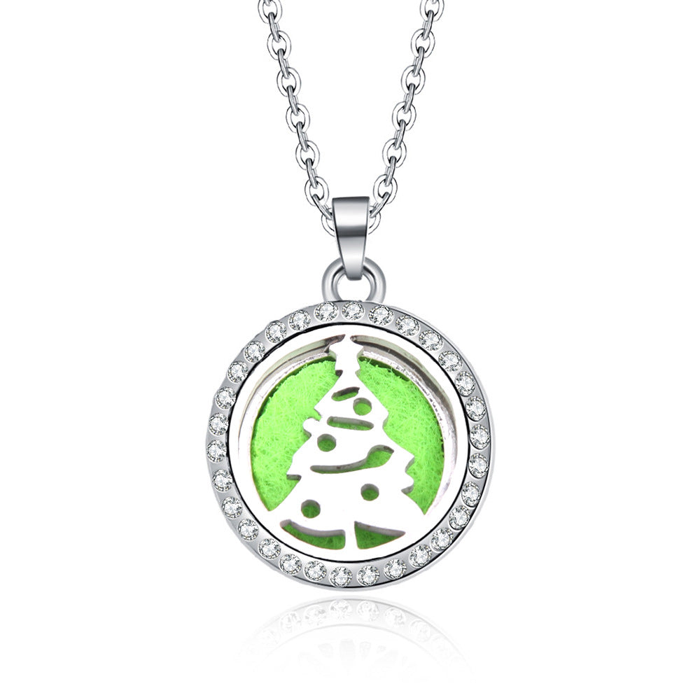 Fashion Tree Alloy Inlay Rhinestones Unisex Pendant Necklace 1 Piece