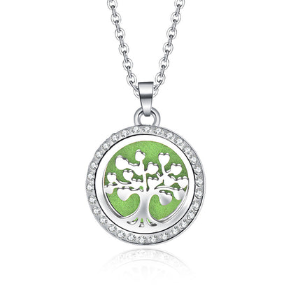 Fashion Tree Alloy Inlay Rhinestones Unisex Pendant Necklace 1 Piece