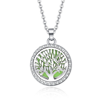 Fashion Tree Alloy Inlay Rhinestones Unisex Pendant Necklace 1 Piece