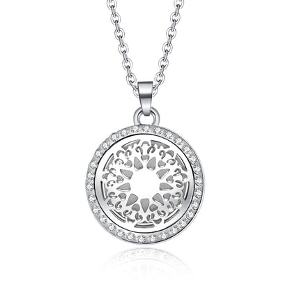 Fashion Tree Alloy Inlay Rhinestones Unisex Pendant Necklace 1 Piece