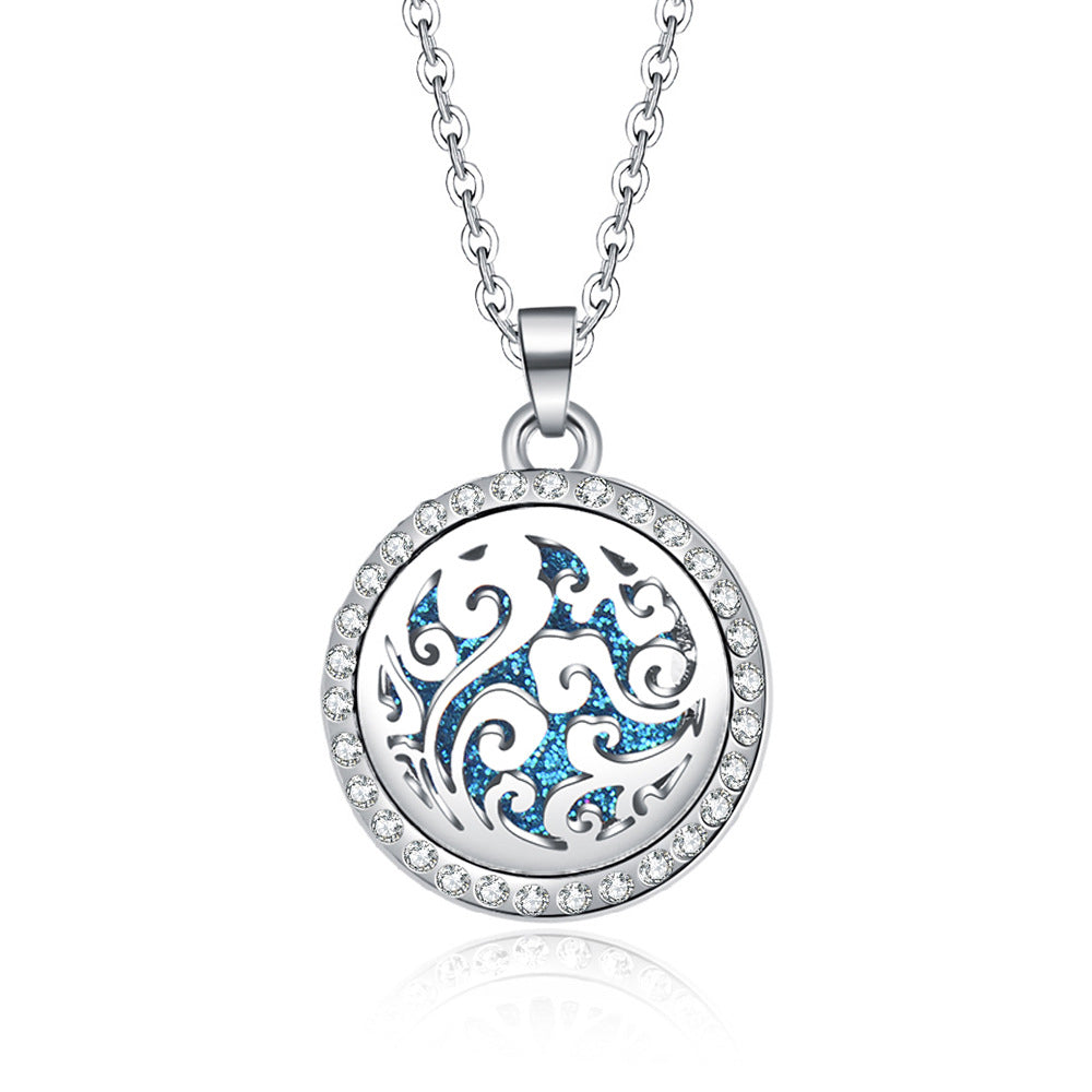 Fashion Tree Alloy Inlay Rhinestones Unisex Pendant Necklace 1 Piece