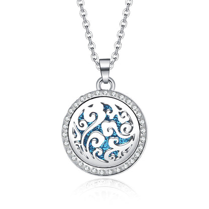 Fashion Tree Alloy Inlay Rhinestones Unisex Pendant Necklace 1 Piece