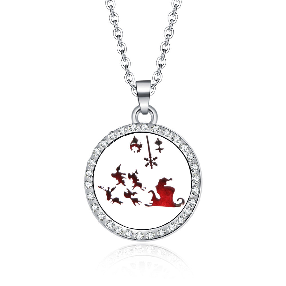 Fashion Tree Alloy Inlay Rhinestones Unisex Pendant Necklace 1 Piece