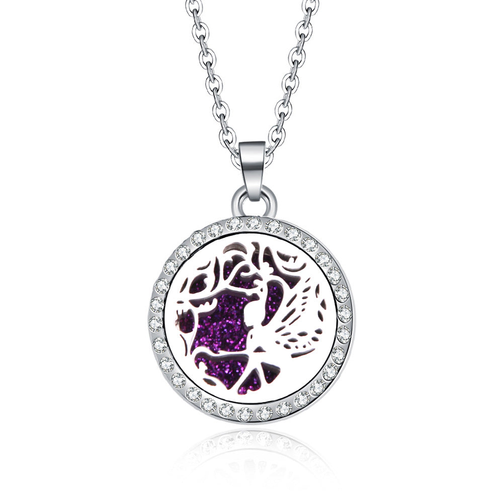 Fashion Tree Alloy Inlay Rhinestones Unisex Pendant Necklace 1 Piece