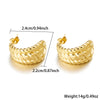 1 Pair Simple Style Classic Style Solid Color Plating Stainless Steel 18k Gold Plated Earrings