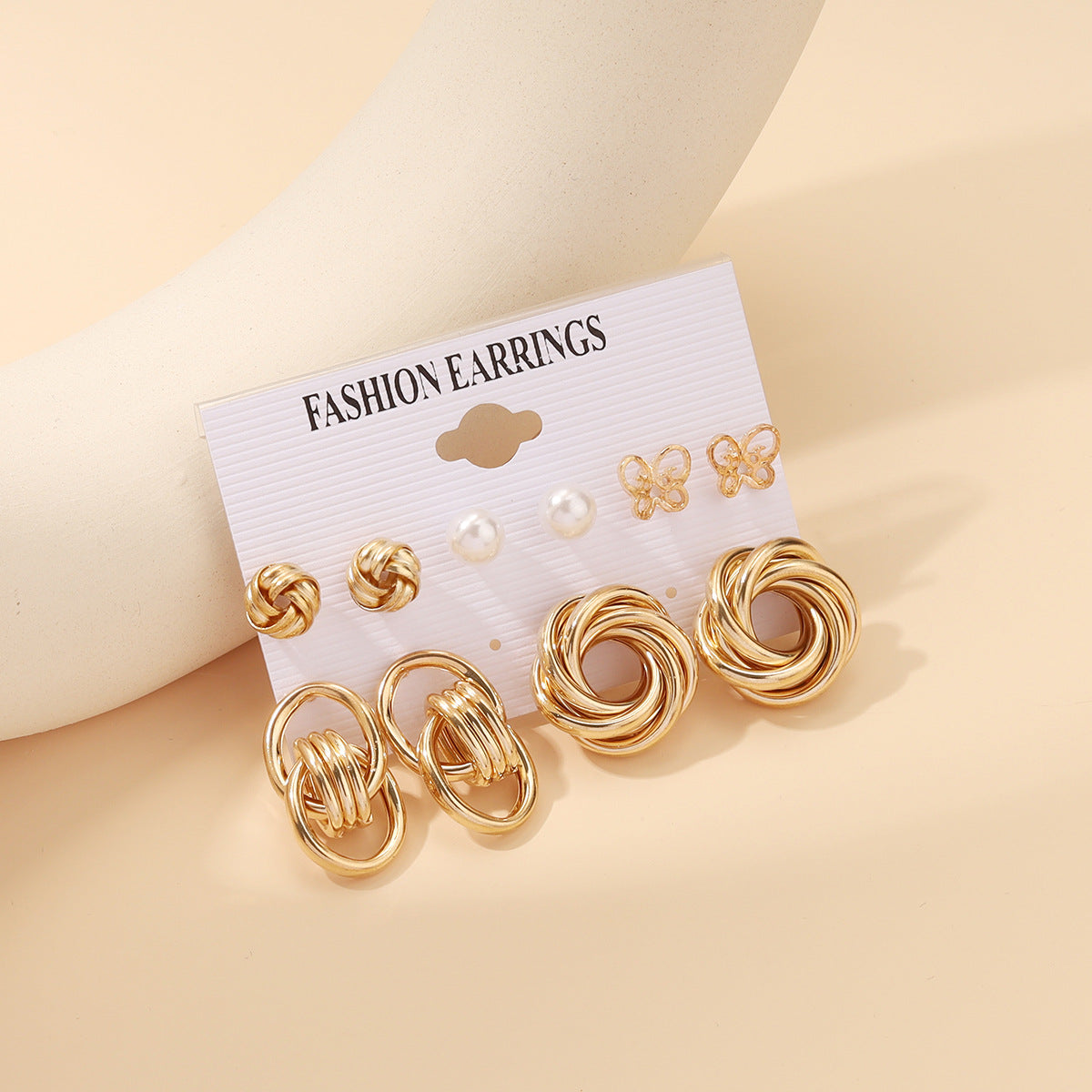 1 Set Retro Sweet Geometric Alloy Earrings