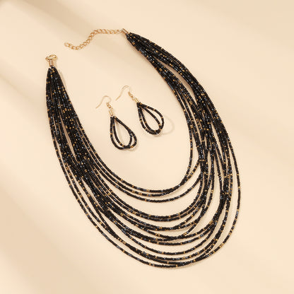 Ethnic Style Streetwear Colorful Alloy Women's Earrings Necklace