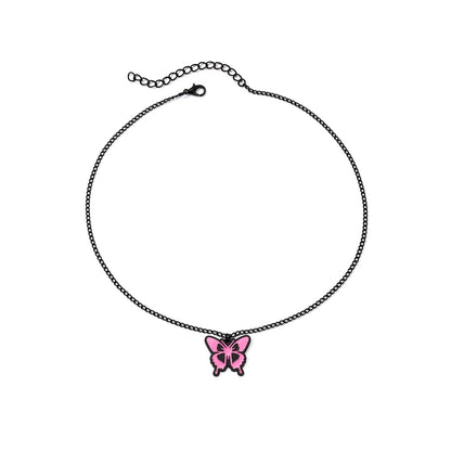 Basic Modern Style Butterfly Alloy Plating Women's Pendant Necklace