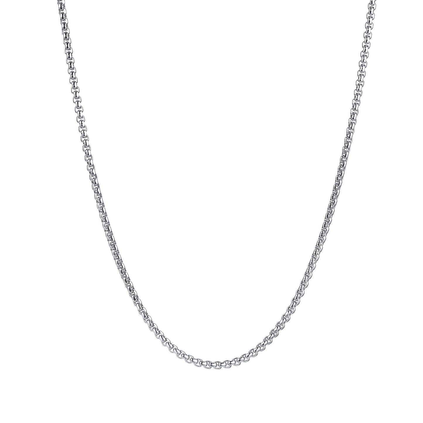 Simple Style Solid Color Stainless Steel Necklace