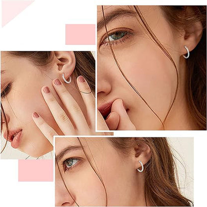 4 Sets Simple Style Solid Color Stainless Steel Earrings