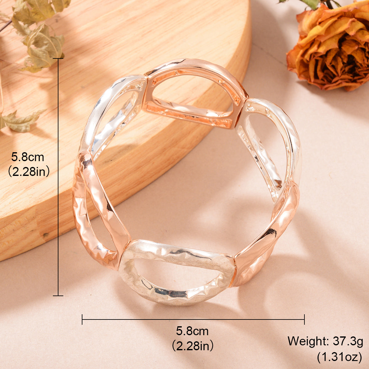 Simple Style Round Solid Color Alloy Plating Hollow Out Silver Plated Women's Bangle