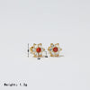 1 Pair Sweet Simple Style Flower Plating Inlay Stainless Steel Zircon White Gold Plated Gold Plated Ear Studs