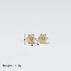 1 Pair Sweet Simple Style Flower Plating Inlay Stainless Steel Zircon White Gold Plated Gold Plated Ear Studs