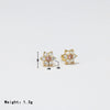 1 Pair Sweet Simple Style Flower Plating Inlay Stainless Steel Zircon White Gold Plated Gold Plated Ear Studs