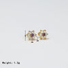 1 Pair Sweet Simple Style Flower Plating Inlay Stainless Steel Zircon White Gold Plated Gold Plated Ear Studs